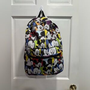 FAST FORWARD NWT Mickey Mouse Black Blue Red Yellow Full Size School Backpack